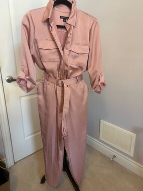 INC International Concepts Soft Blush Pink Utility Jumpsuit